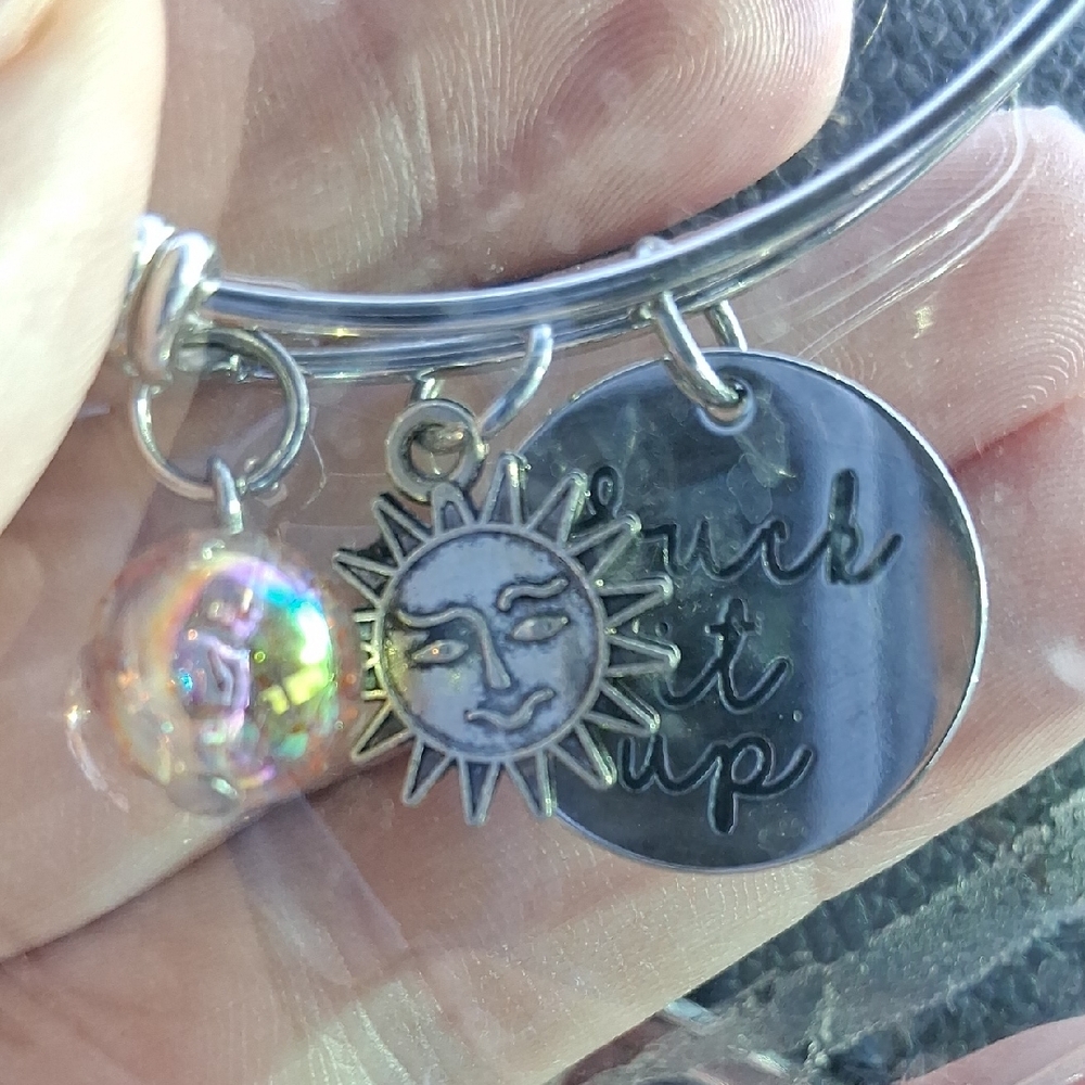 Silver Sun Charm Bracelet